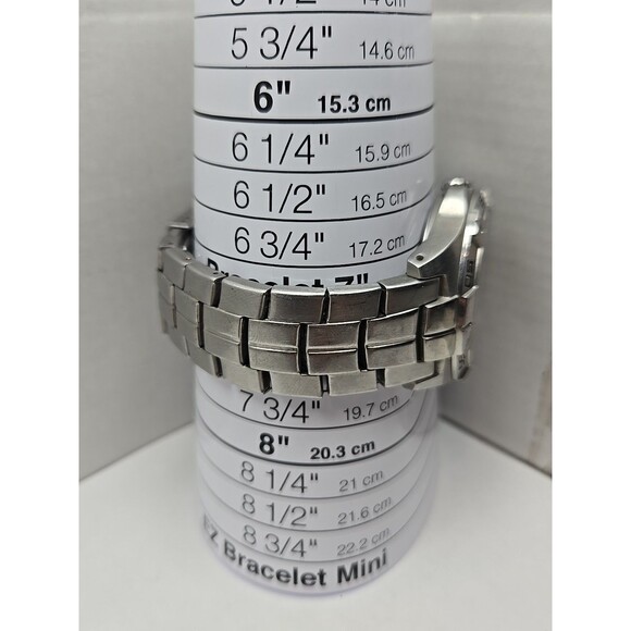 Fossil BQ-9404 Red Black Dial Day Date Watch Stainless Steel 10 ATM New Battery - Picture 7 of 11